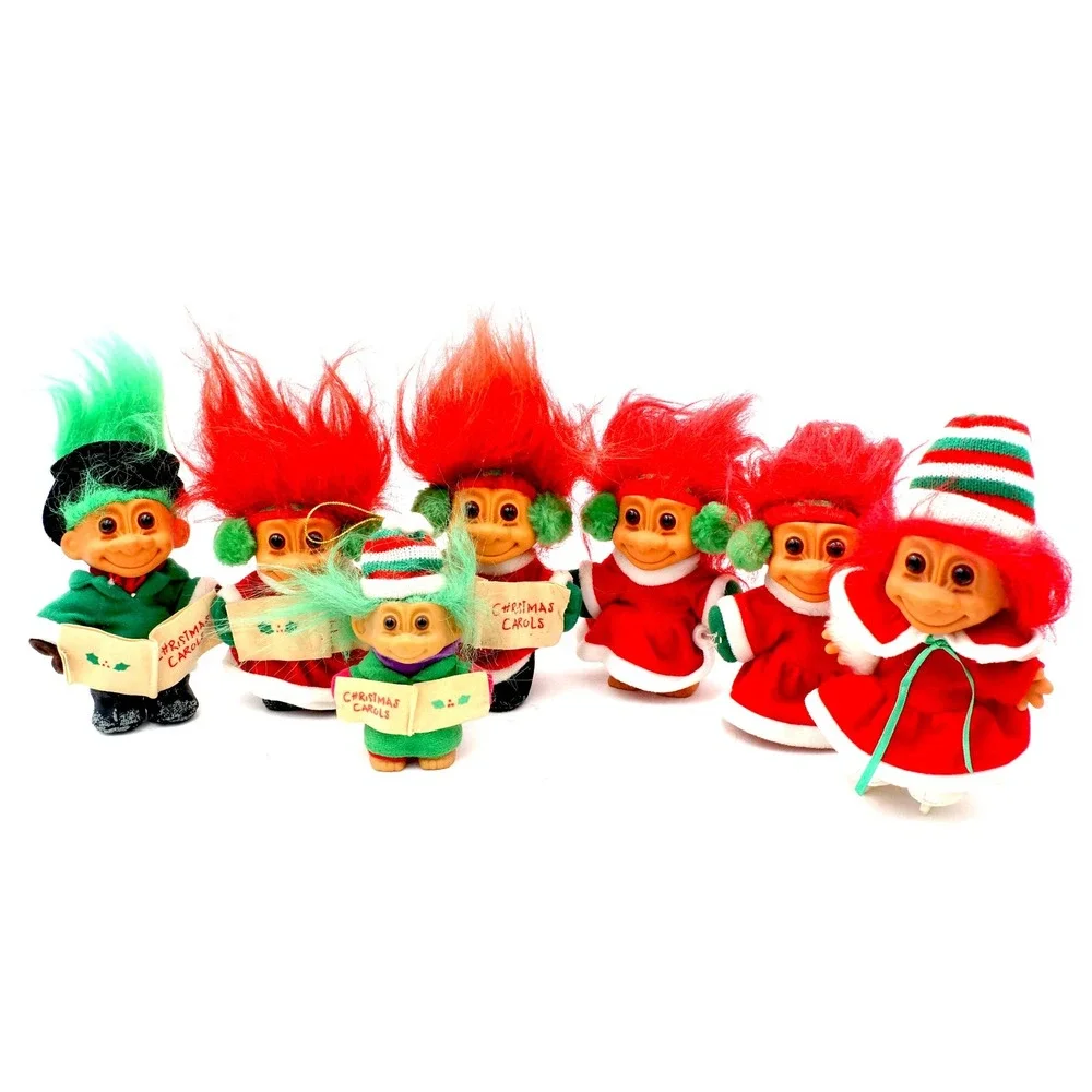 Lot‎ 24 Vintage 1990s Russ Christmas Troll Collection Carolers Reindeer & Elves
